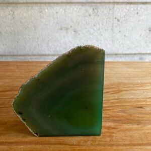 Geode bookend or shelf decor “green”